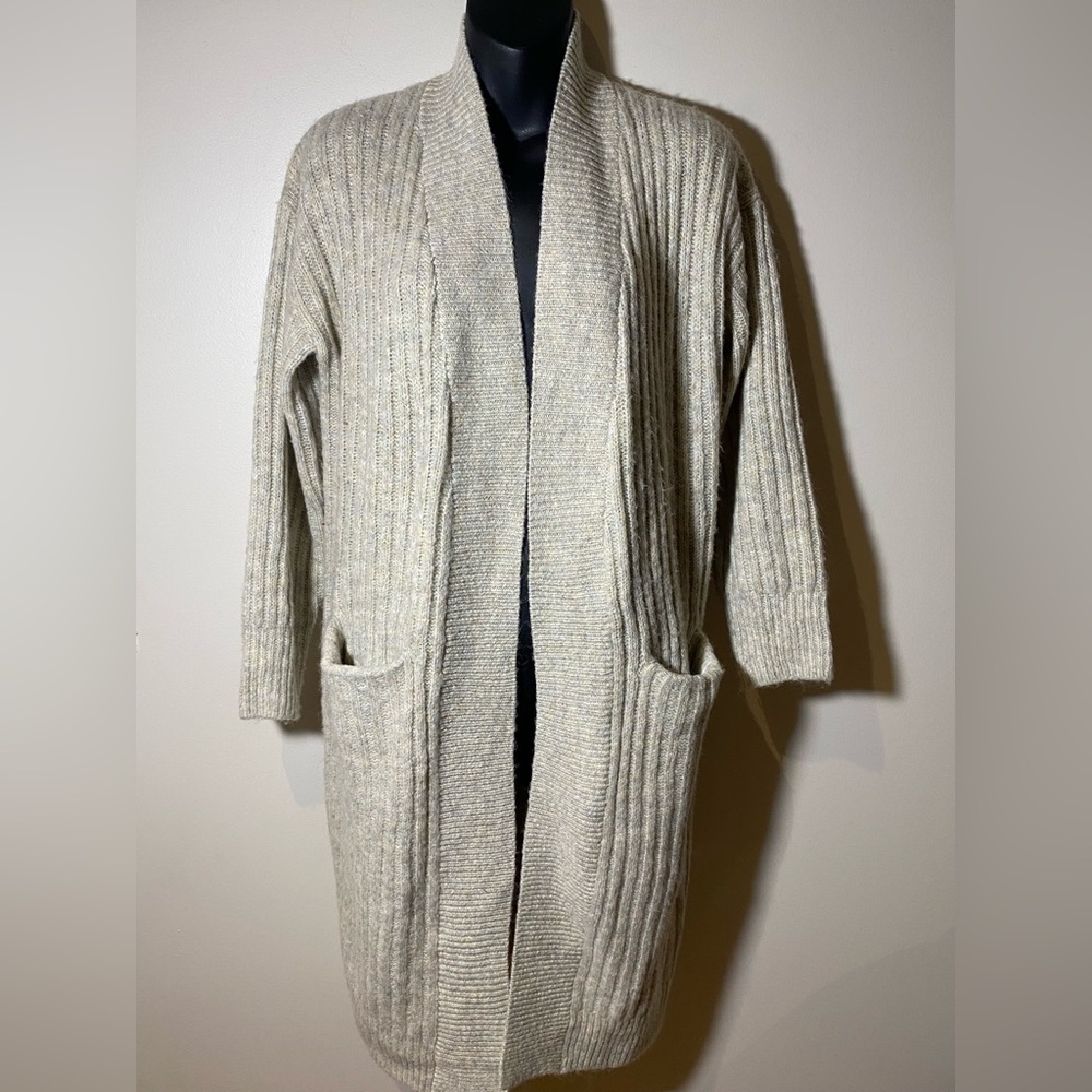 Open cardigan sweater